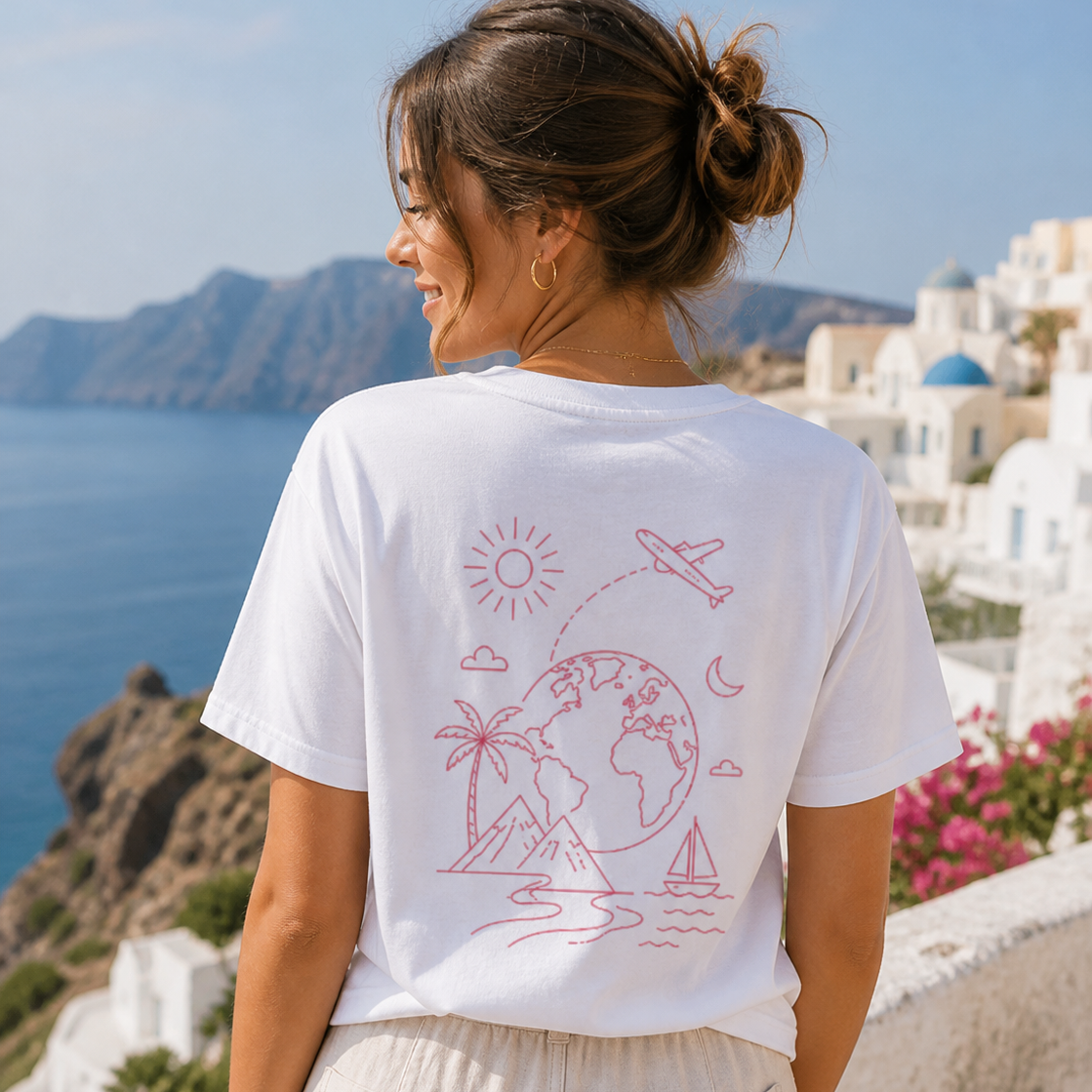 T-Shirt "Voyage" - Rose