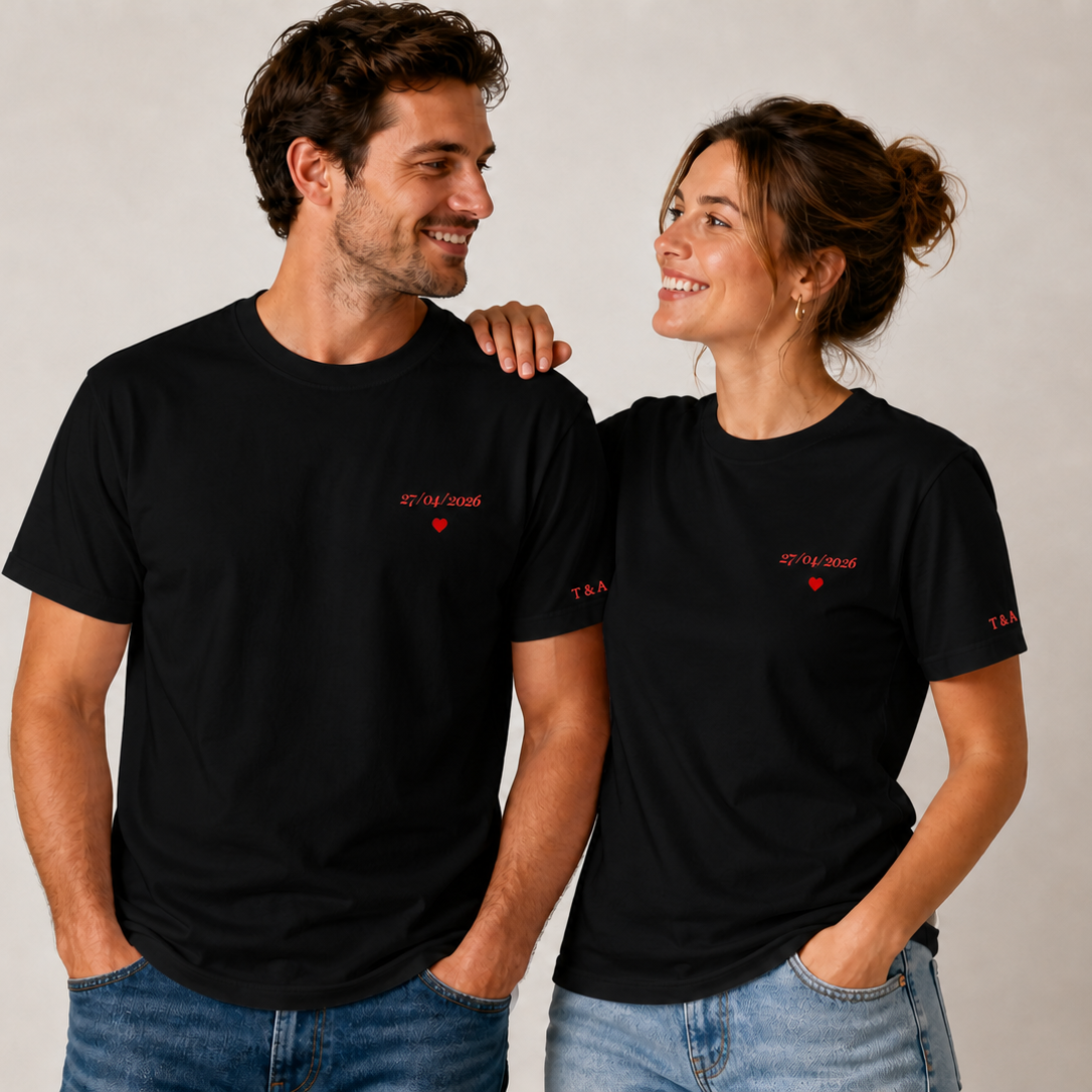 T-Shirt "Couple" - Noir