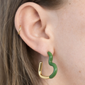 Boucle d'oreille - "Coeur Vert"