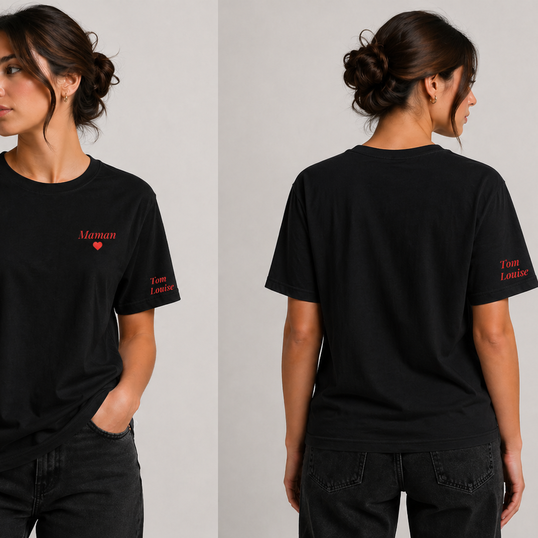 T-shirt "Maman" - Noir