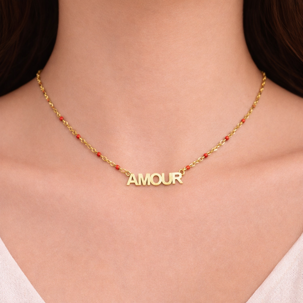 Collier "Amour" - Rouge