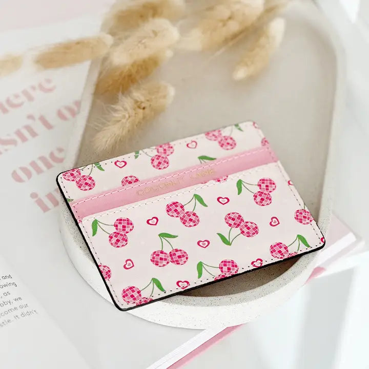 Porte-cartes "Disco Cherries" - Cuir